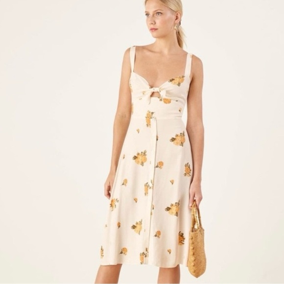 Reformation Dresses & Skirts - Reformation Frankfurt Midi Dress | Size 4 | Floral Pattern
